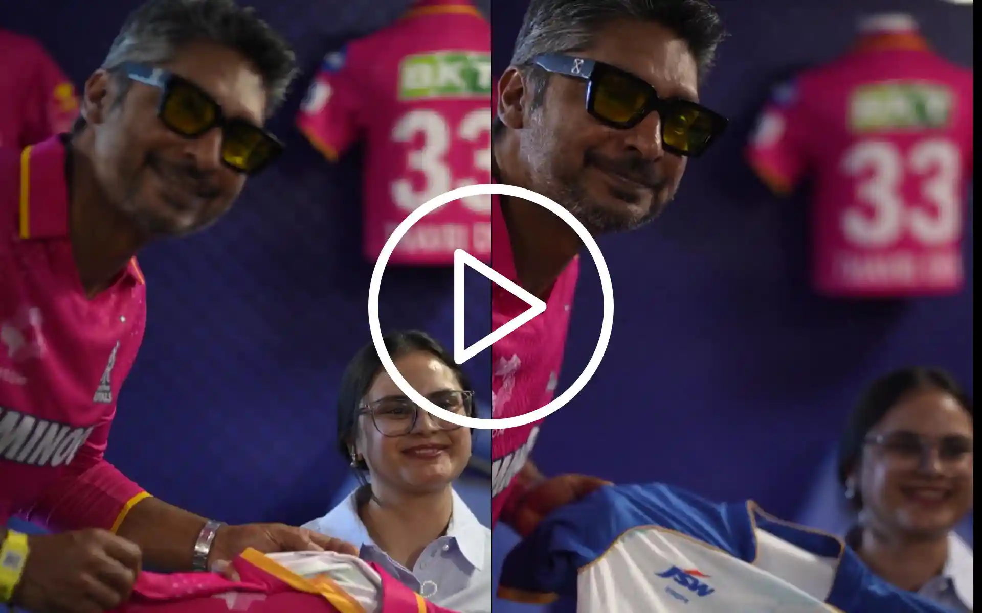 Sangakkara Welcomes Paralympian Avani Lekhara With Special Jersey At RR Camp